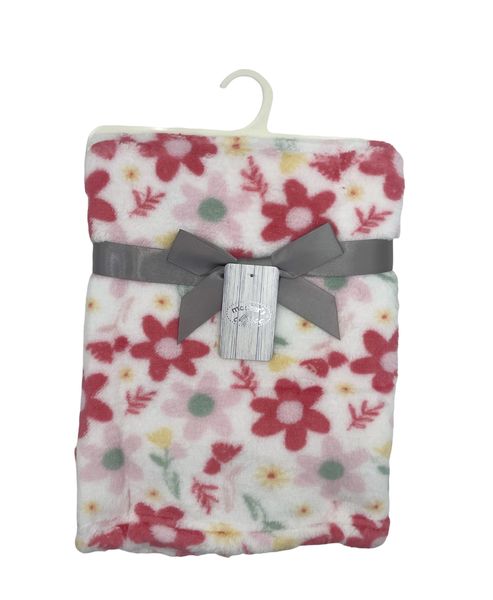 Mothers Choice Baby Blanket 100% Polyester - Pink Flower