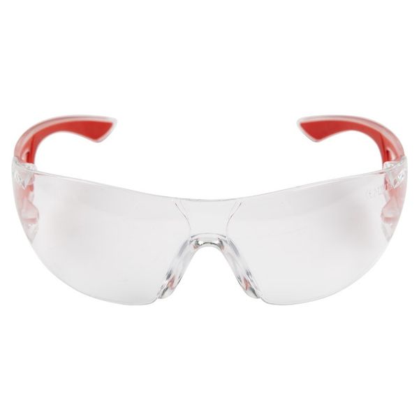 Bulk Pack x 4 Safety Spectacles Sporty Cool Clear Red