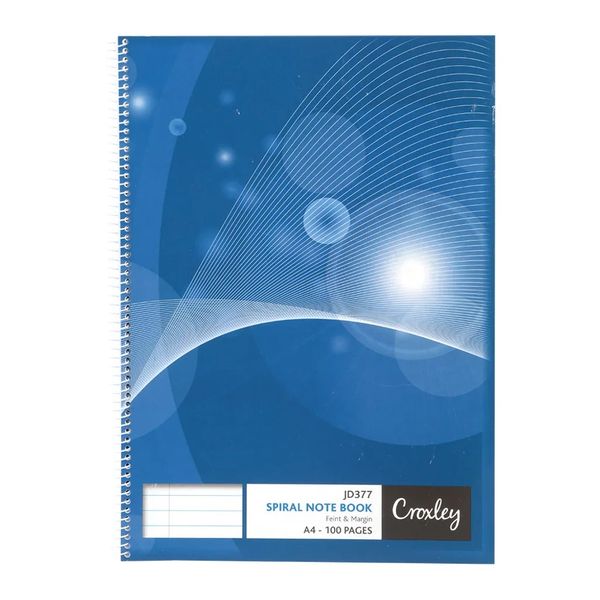 Croxley Wiro Note Book Ruled A4 100 pages JD377