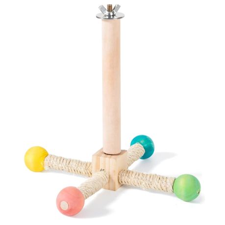 Rotating Bird Perches Toy, Interactive 360 degree Spinning Parakeet Toys Image