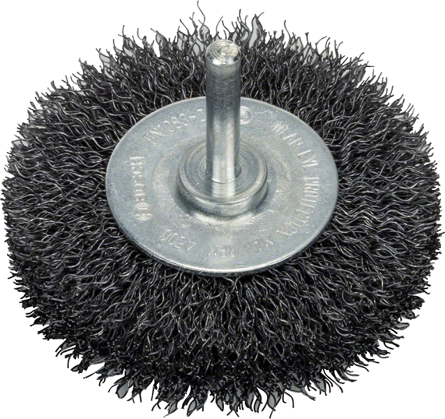 Wire Wheel 75 mm, 0,2 mm, 16 mm for Drills (6 mm shank)
