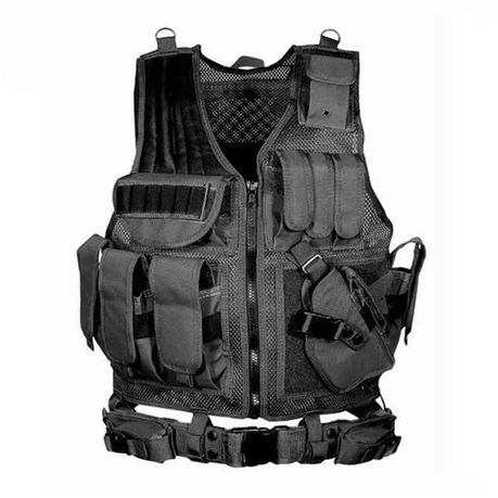 USA Tactical Vest Military Gun Holder Molle Police Airsoft Combat ...