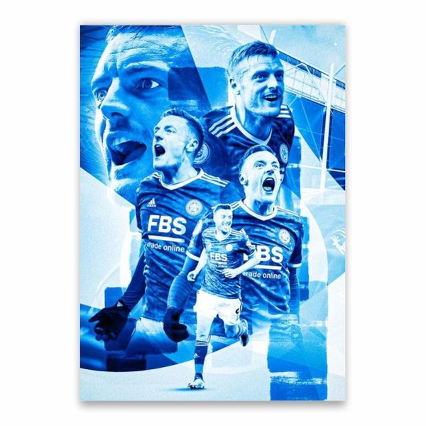Jamie Vardy Leicester Collage Poster - A1