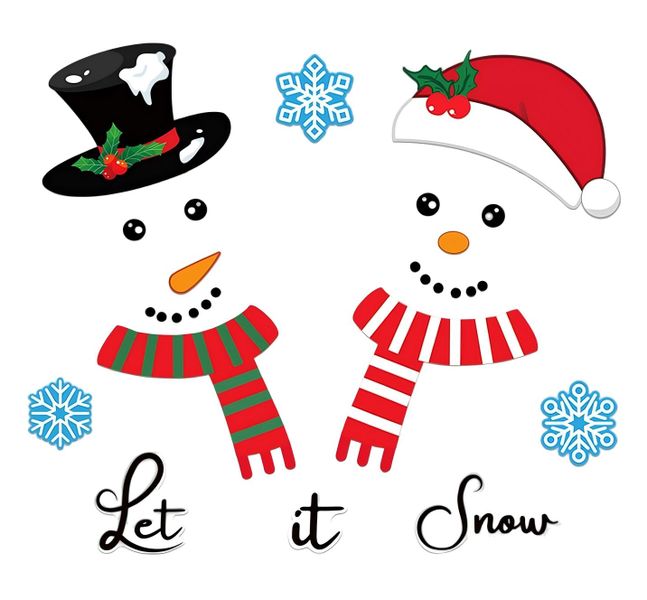 Christmas Garage Door Decorations, Snowman Garage Door Magnets Snowflakes