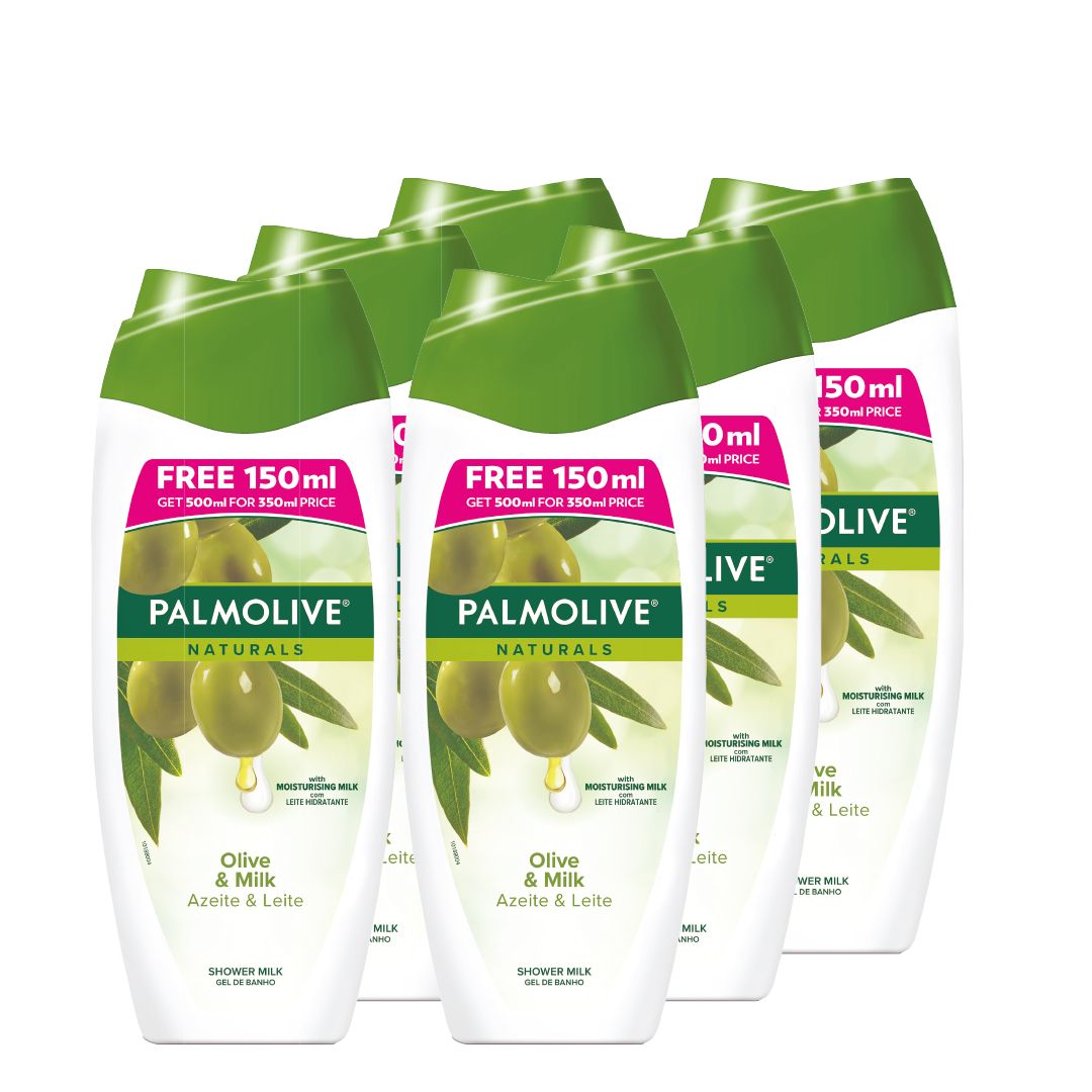 Palmolive Naturals Milk & Olive Shower Gel, Bulk Offer 6 X 500ml