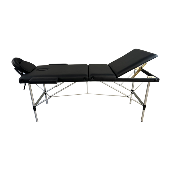 Marbella Portable 3 Part Aluminium Massage Table (Black)