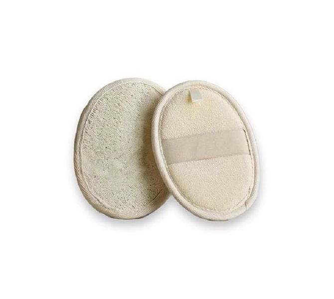 2 Pcs Natural Loofah Sponge,100% Plant-Based Natural Luffa Body Scrub Pad