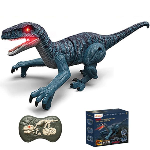 Remote Control Dinosaur Toy - Light and Sound Effects,with USB Charger