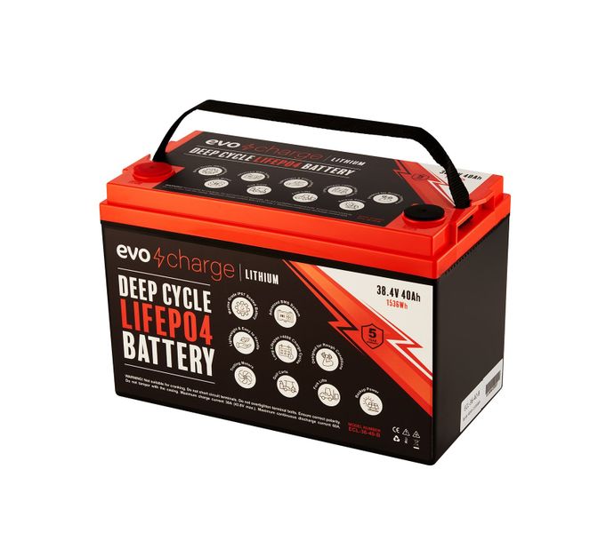 EvoCharge 36V 40Ah LiFePO4 Lithium Battery