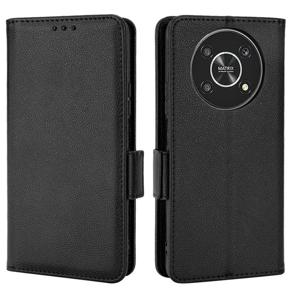Side Buckle Lychee Patterned Leather Case Compatible With Honor Magic4 Lite