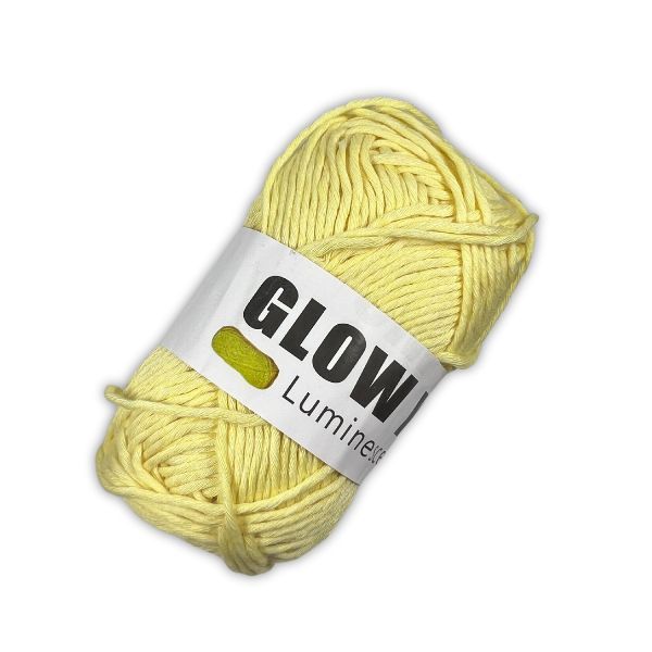 Glow in the dark wool, 50g, Yellow