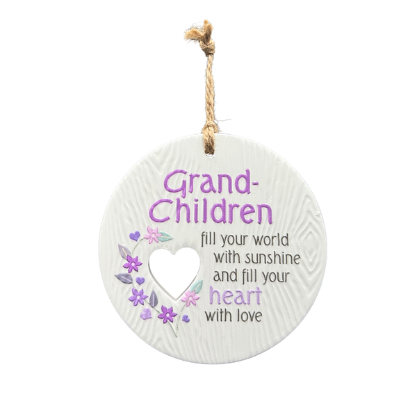 Piece of My Heart Ceramic Plaque - Grandchildren