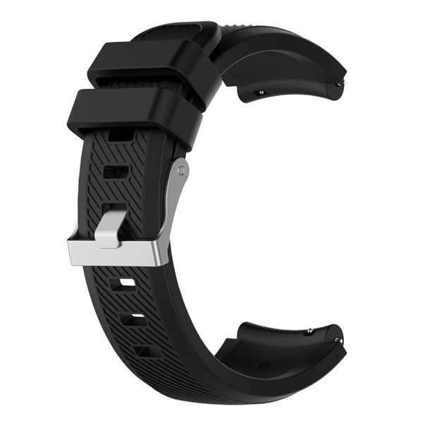 Silicone Strap Compatible with Huawei GT4/GT5 (46mm) - Black