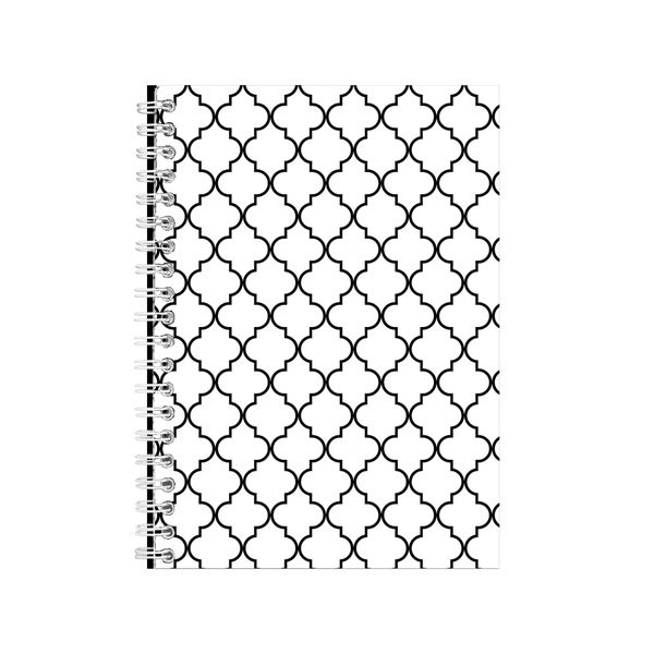 Window Light A5 Notebook Spiral and Lined B&amp;W Graphic Notepad Present 133