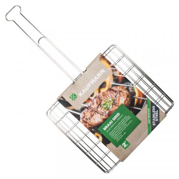 Kaufmann Braai Grid S/Steel Box Sml 34cmx30cm