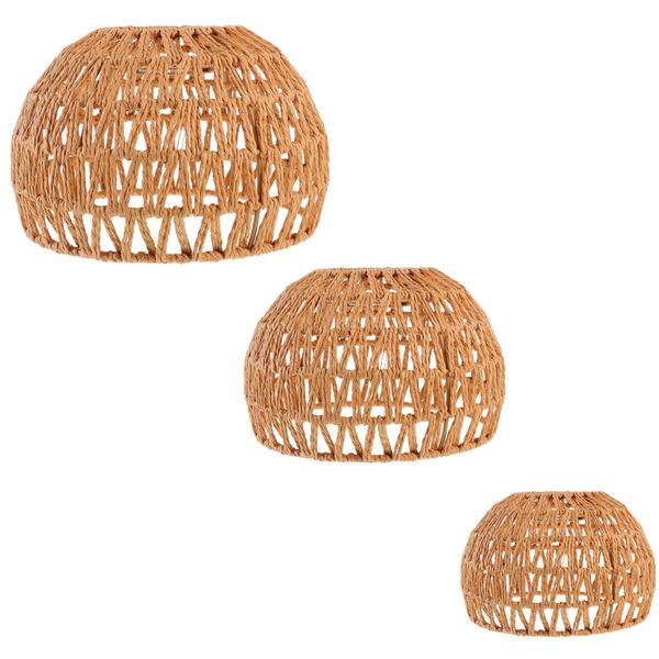 Decor Modern Wall, Corridor &amp; Pendant Woven Lampshade Set - 3 Piece
