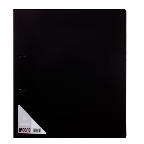 Meeco 25mm 2 D-Ring Binder - Black