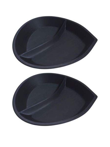 Jewellery &amp; Key Tray Decorative Accessories Set of 2 Black