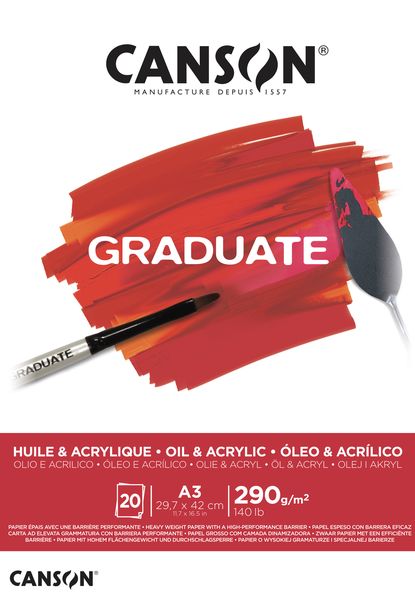 Canson GRADUATE Oil &amp; Acrylic Pad 20S A3 290G