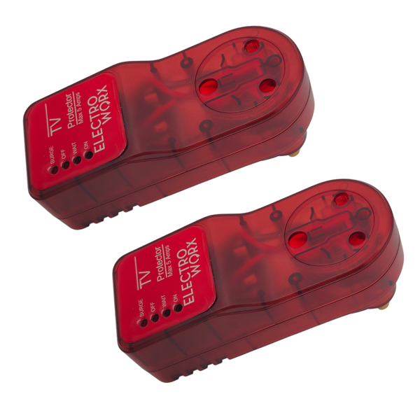 Electroworx TV Safe Hi-Surge Protection Plug - Pack of 2