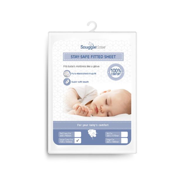 Stay Safe Fitted Sheet - Size: Large Camp Cot