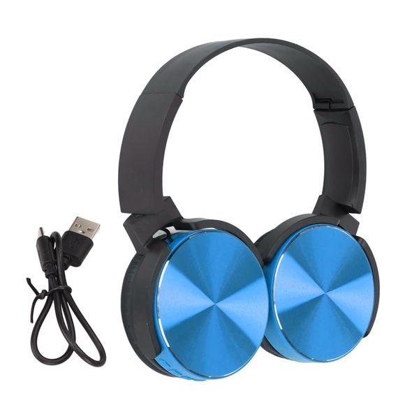 450BT Bluetooth Headset Subwoofer Adjustable Wireless Card Gaming Blue