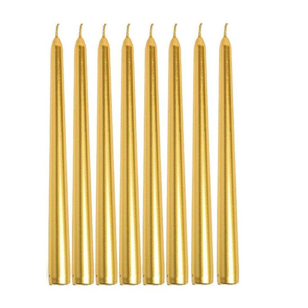 Unscented Chime Taper Candle, Hand Poured Wax Candles - 12 Piece
