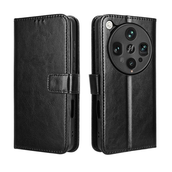 Crazy Horse Pattern Leather Case Compatible With Oppo Find X8 Ultra 5G