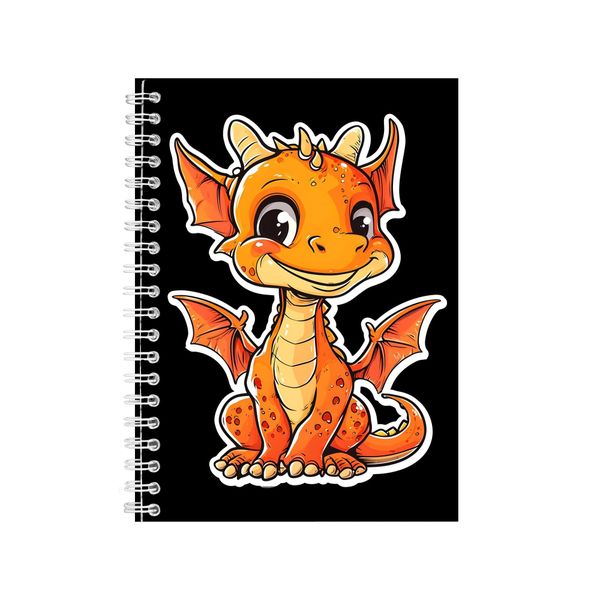 Orange 1 A5 Notebook Spiral Lined Trendy Notepad image