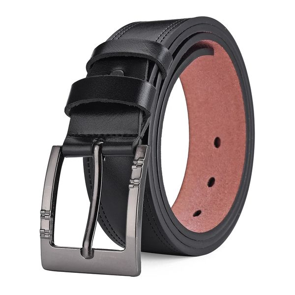 Genuine Leather For Men's High Quality Buckle Jeans Cowskin Casual Belts