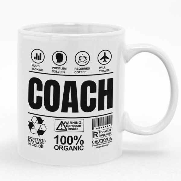 Coach Mug, Birthday, Christmas Gift for Him Her Custom Printed Funny