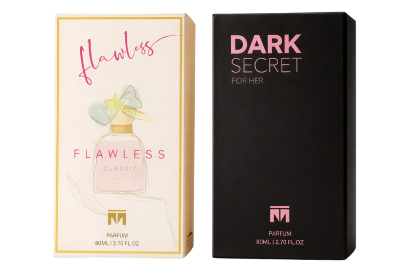 Ladies 2-Pack Perfume Set - Flawless Classic &amp; Dark Secret for Her (80ml)