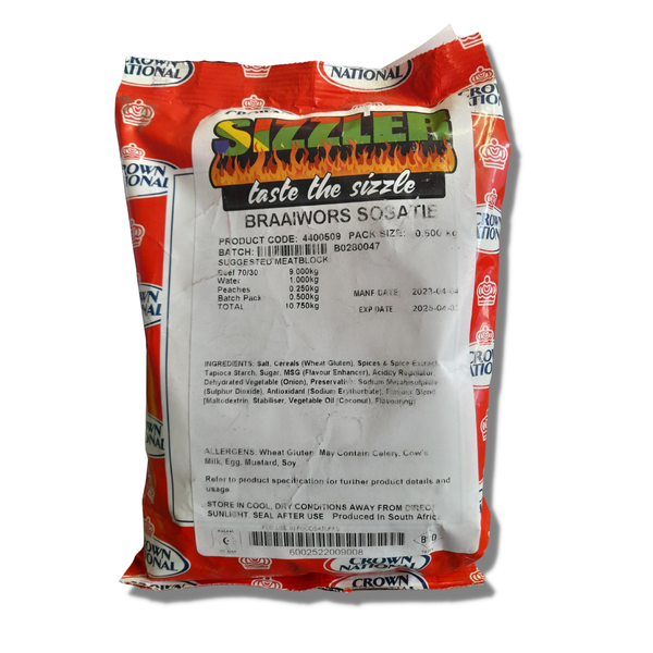 Sosatie Braaiwors Seasoning 500g