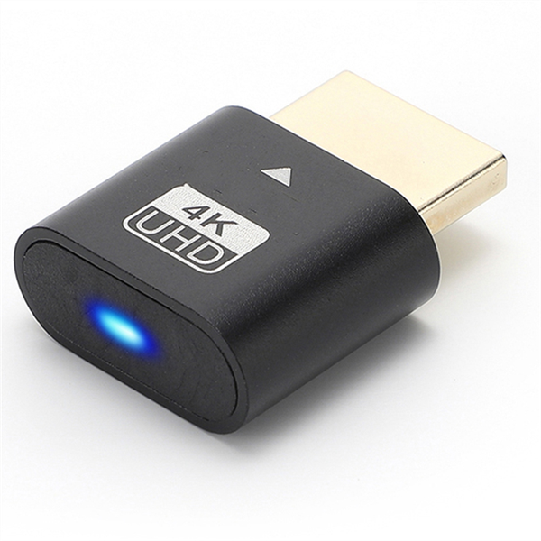 HDMI-Compatible 4K Dummy Plug with LED Light C