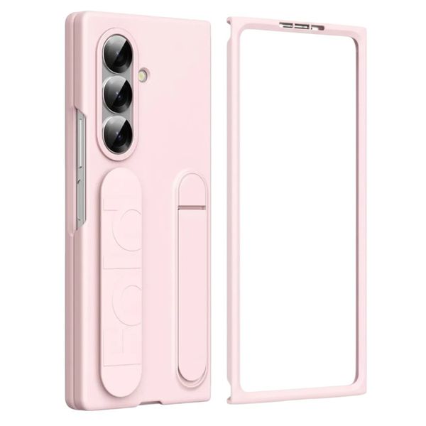 Pink Strap Phone Case with Screen Cover Compatible with Samsung Fold 5