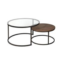 Living Room Accent Round Modern Nesting Coffee Table