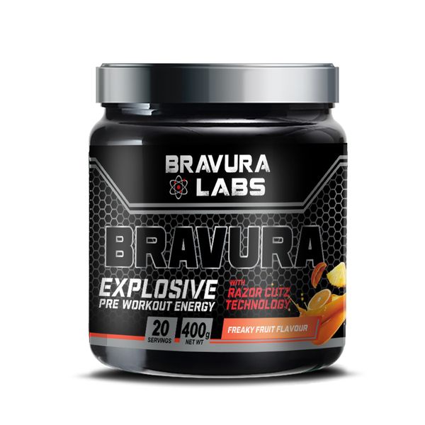 Bravura Labs Explosive Pre Workout - Freaky Fruit - 20 Servings