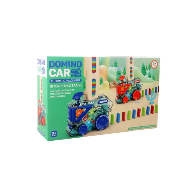 Automatic Domino Train Set - 60 Dominoes Building Blocks Sensory Toy