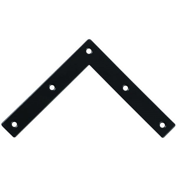 August Vormann Black Flat Angle Bracket 100 x 100 x 15mm 8 Pack