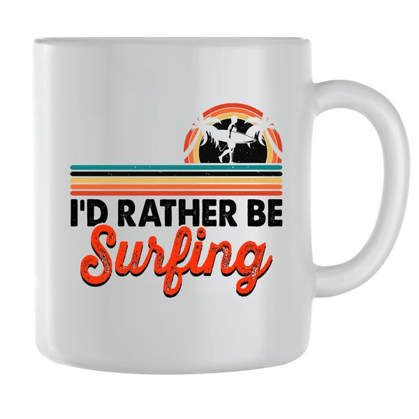 Let's Go Coffee Mugs for Men Women Surfing Graphic Design Cups Present 098