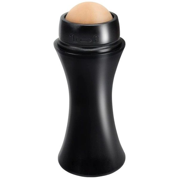 Natural Oil Absorbing Facial Cleansing Tool With Twist-To-Lock Design-Black