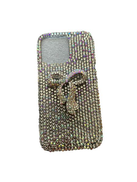 Silver elegant stony phone case compatible with iPhone 15 and 16 Pro max