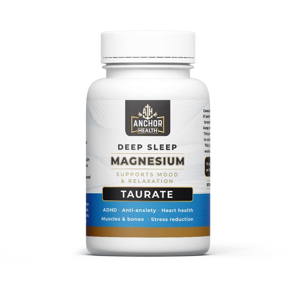 Anchor Health Deep Sleep - Magnesium Taurate - 2 x 60 Capsules (Value Pack)