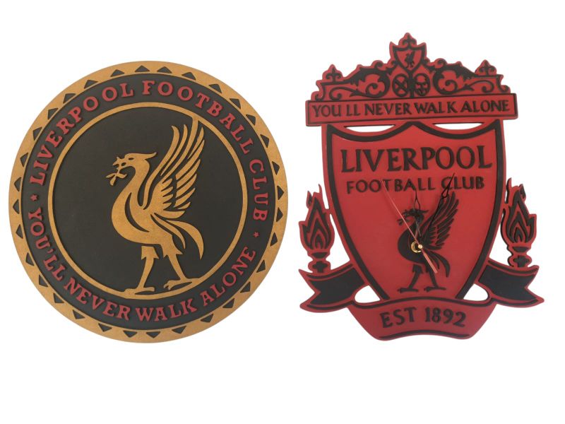 Liverpool Supporters Wall Clock and Wall Sign Combo