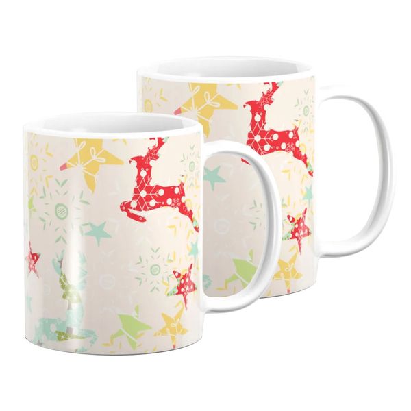 Pappa Joe - Mug Set - Christmas Reindeer And Stars
