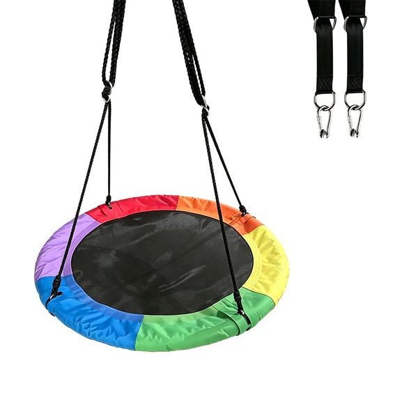 100 CM Rainbow Saucer Tree Swing for Kids Swing Seat