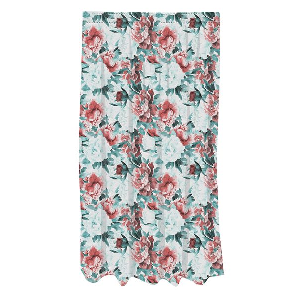Matoc Readymade Curtain Floral Rose Pink - Lined Taped - 230cm W x 218cm H