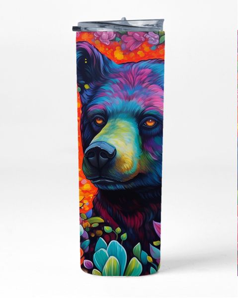 Black Bear Neon 20 Oz Straight Skinny Tumbler