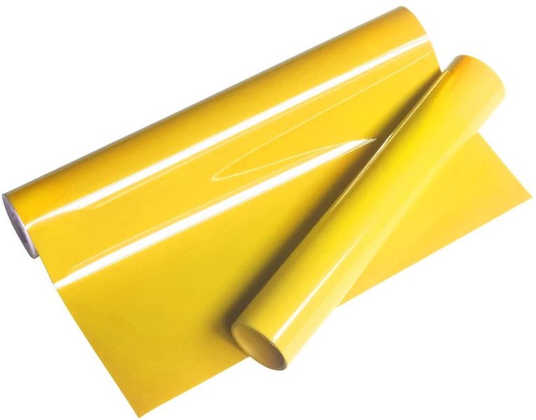 PU T-Shirt Transfer Vinyl - Plain Yellow 61cm x 2m
