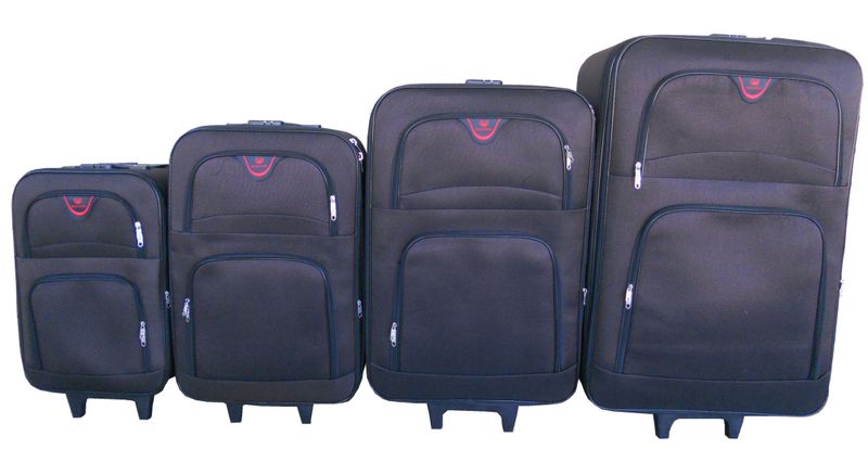 Trolley 4 Piece Travel Luggage Spinner - Fabric
